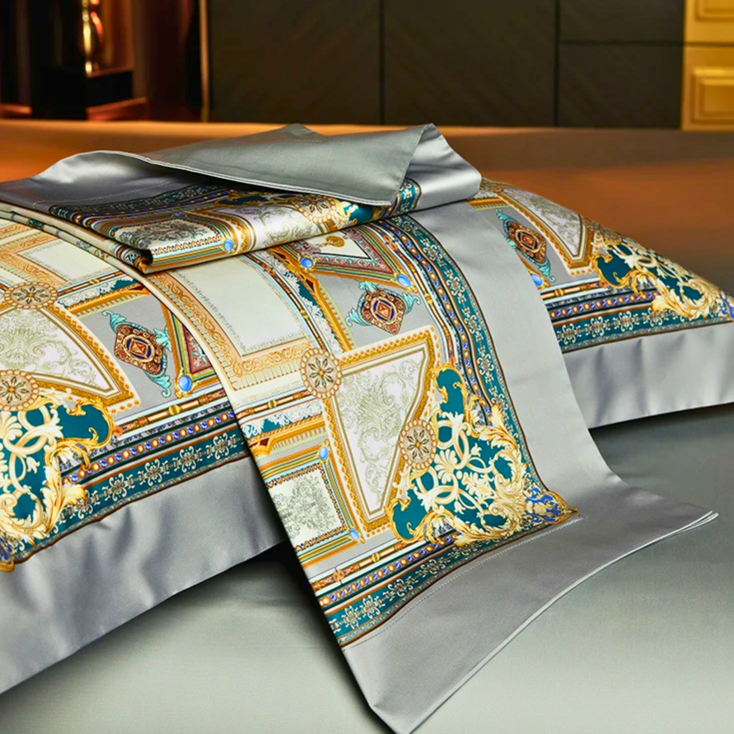 Luxury 100% Cotton Full Double Size Queen King Duvet Covet Set