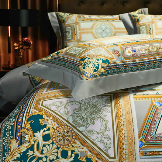 Luxury 100% Cotton Full Double Size Queen King Duvet Covet Set