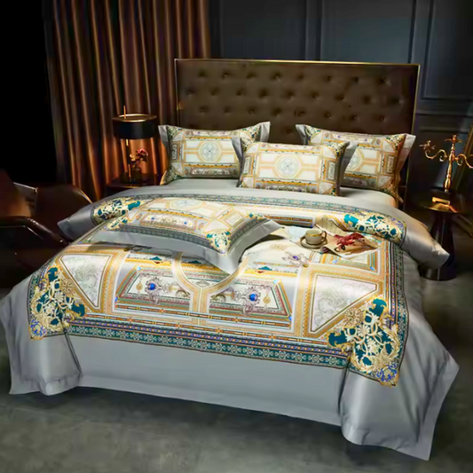 Luxury 100% Cotton Full Double Size Queen King Duvet Covet Set