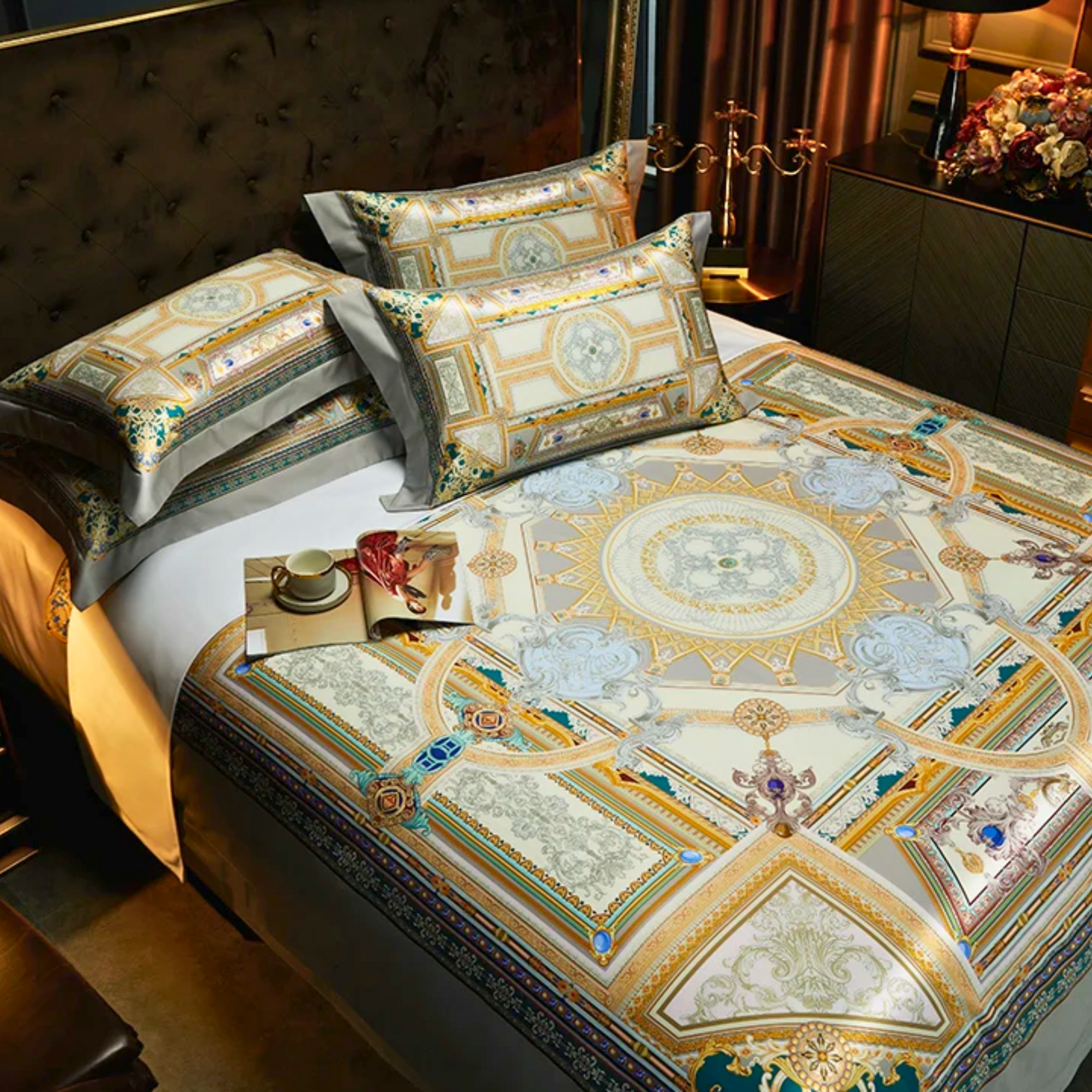 Luxury 100% Cotton Full Double Size Queen King Duvet Covet Set
